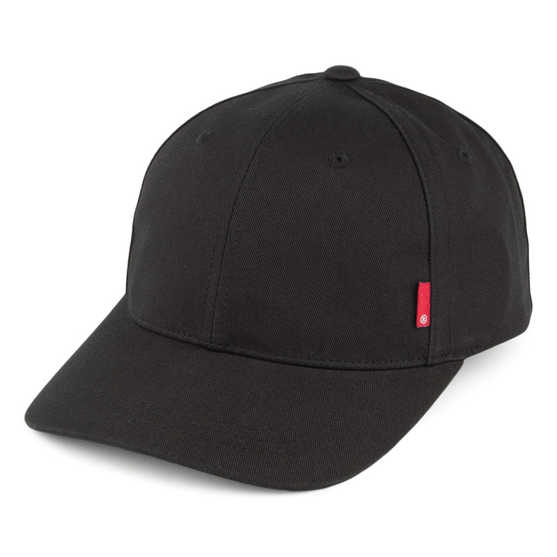 Levi’s Hats Classic Twill Red Tab Baseball Cap – Black With Blank Tab Adjustable