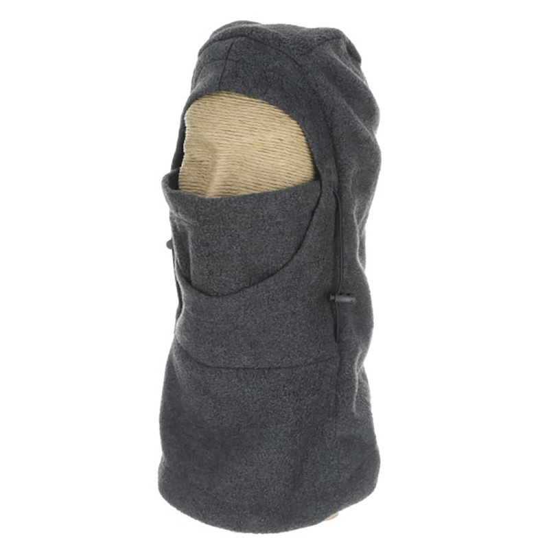 Microfleece Hood with Face Mask – Dorfman Pacific Hats Grey OS