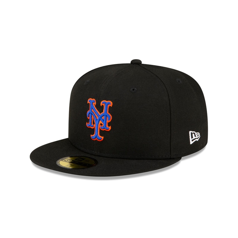 New York Mets Authentic Collection Alt Black 59FIFTY Fitted Hat 6 7/8