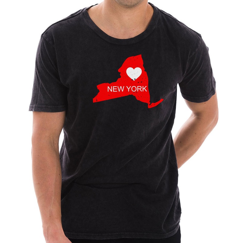 New York Vintage Map Graphic Design Cotton Short Sleeve T-Shirt Vintage Black XS
