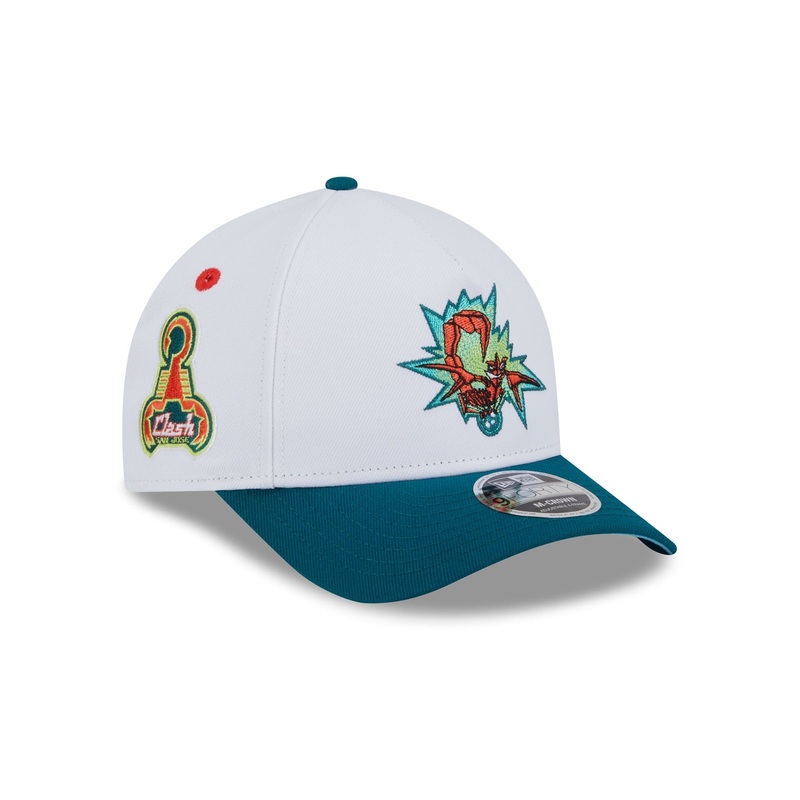 San Jose Earthquakes 2025 Jersey Hook White 9FORTY M-Crown A-Frame Snapback Hat One Size