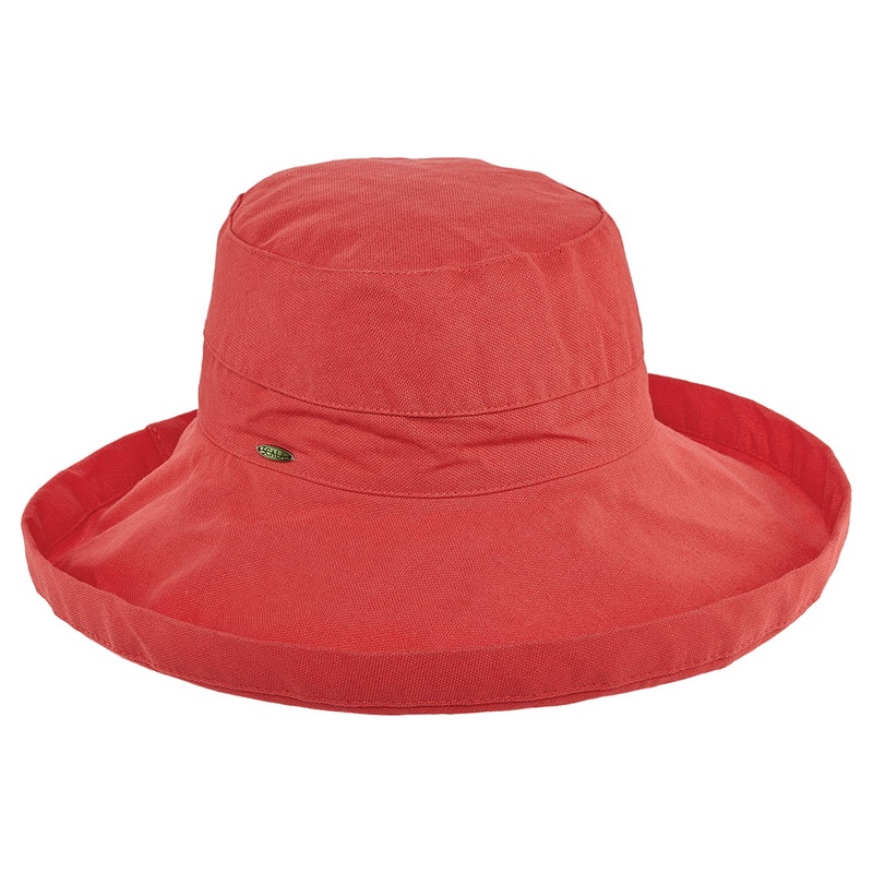 Scala Hats Lanikai Packable Sun Hat – Coral Adjustable