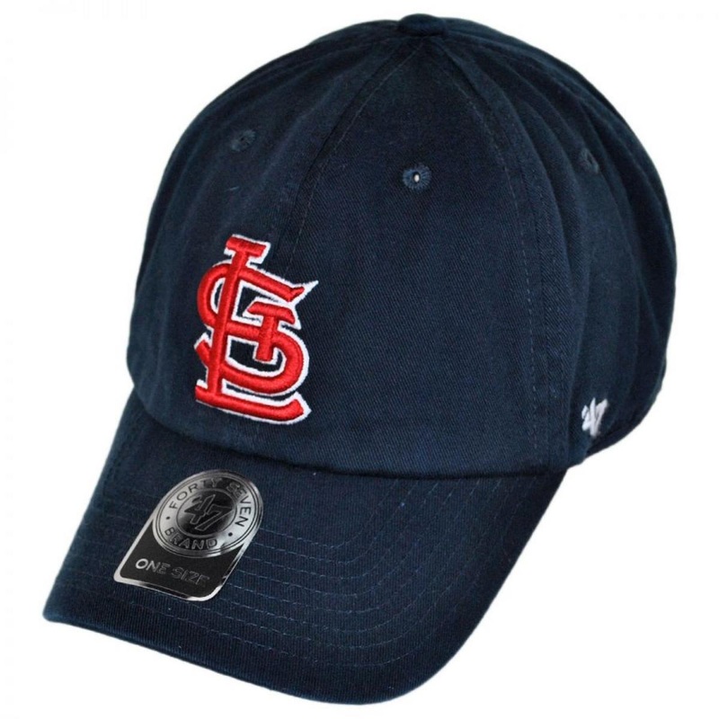 St Louis Cardinals MLB Clean Up Strapback Baseball Cap Dad Hat NAVY ADJUSTABLE