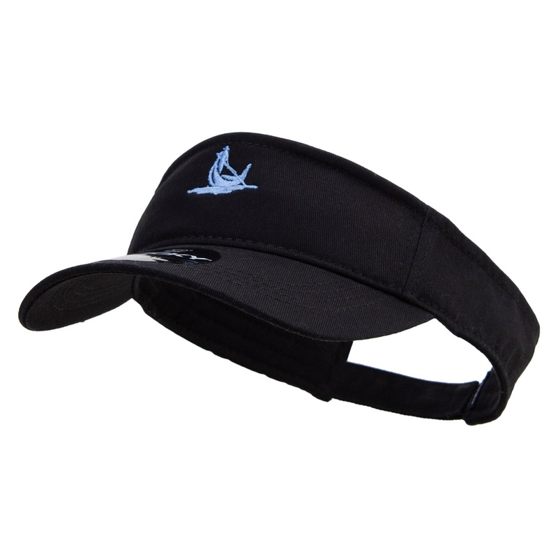 Venice Gondola Logo Embroidered Brushed Sports Visor Black One Size