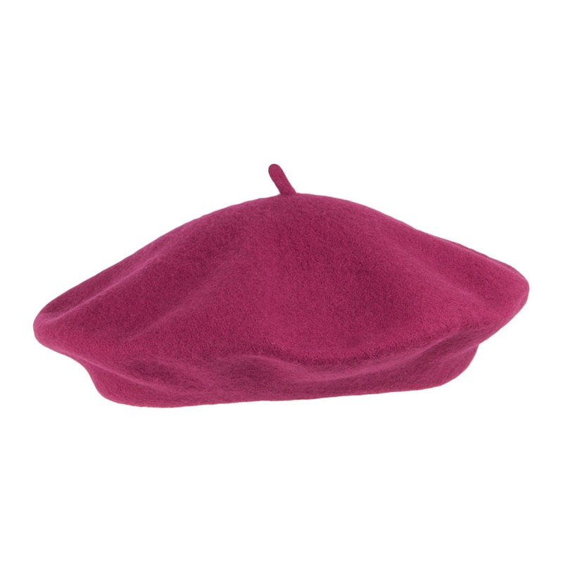 Wool Fashion Beret Raspberry Wholesale Pack Prepack