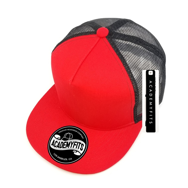 Academy Fits Trucker Mesh Snapback Cap 2071 Red/Black