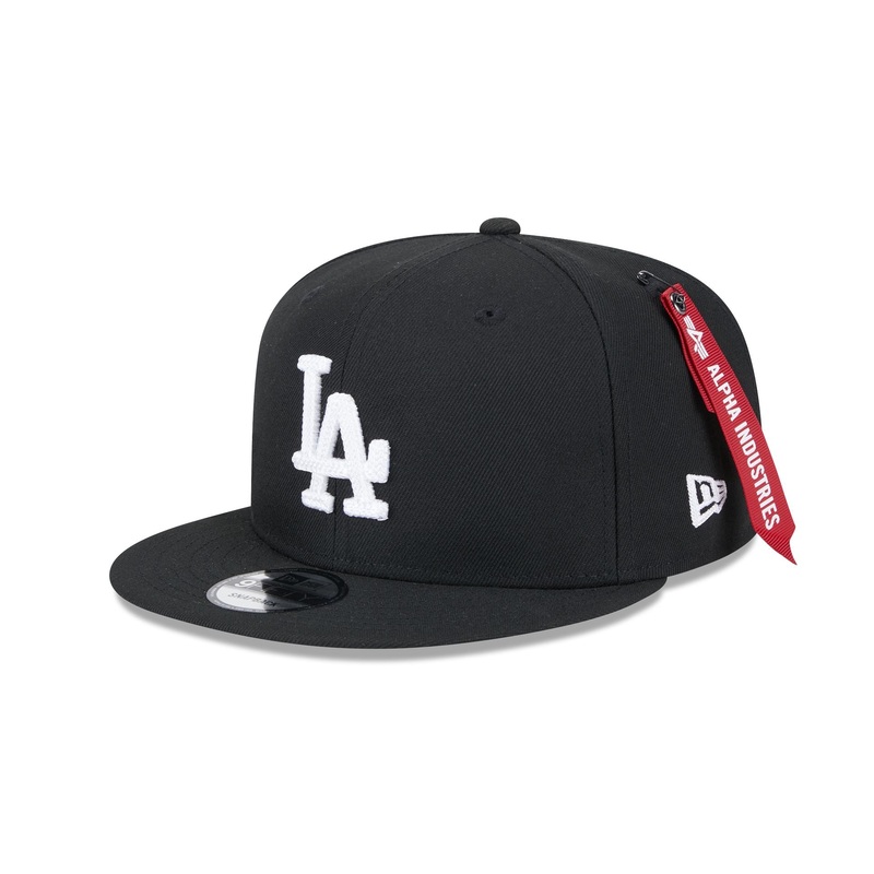 Alpha Industries x Los Angeles Dodgers Black 9FIFTY Snapback Hat One Size