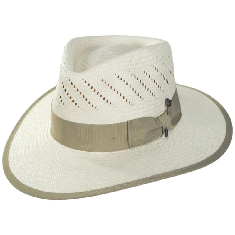 Bandera Reserve Shantung Straw Fedora Hat NATURAL S