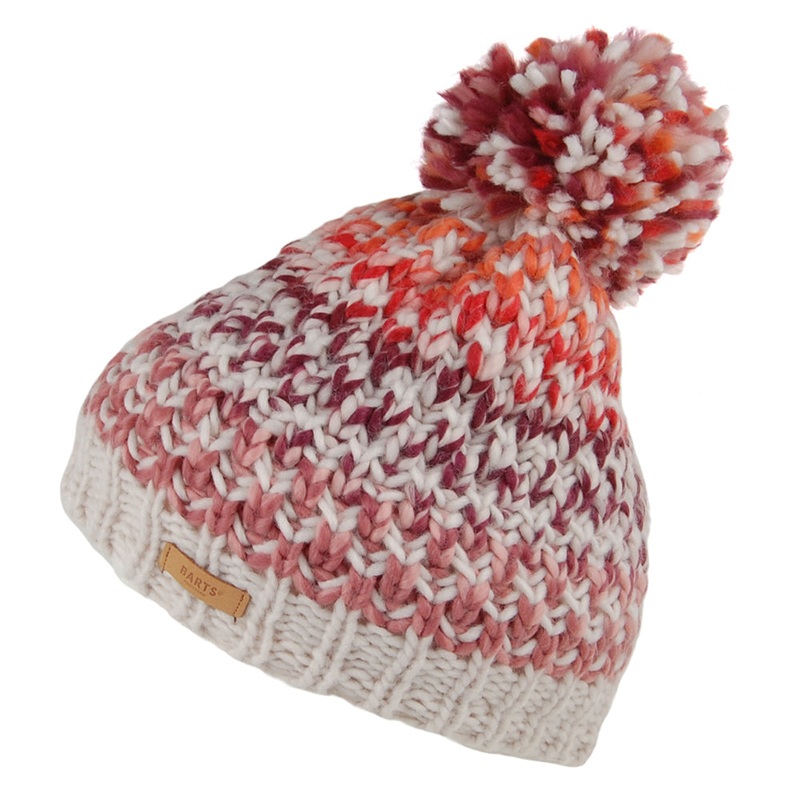 Barts Hats Nicole Space-Dyed Bobble Hat – Cream-Maroon 1-Size