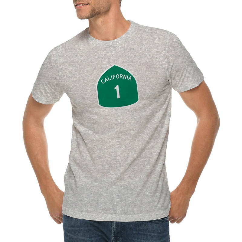 California 1 Sign Graphic Design Deluxe Jersey T-Shirt Heather Grey XS