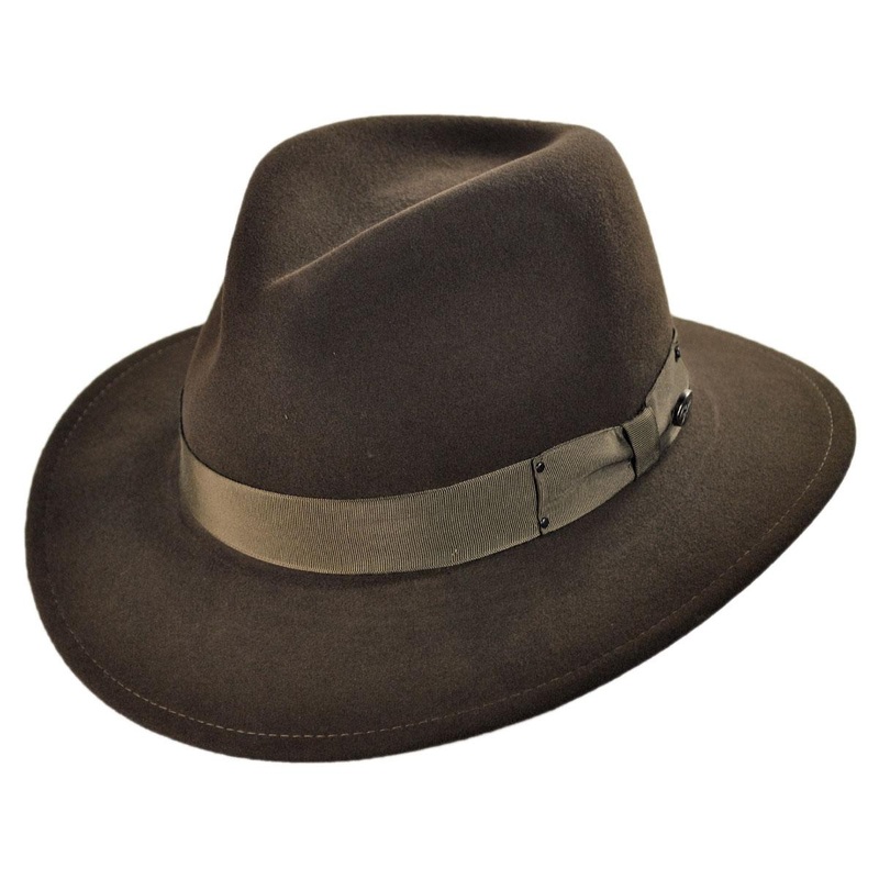 Curtis Wool LiteFelt Safari Fedora Hat SERPENT S
