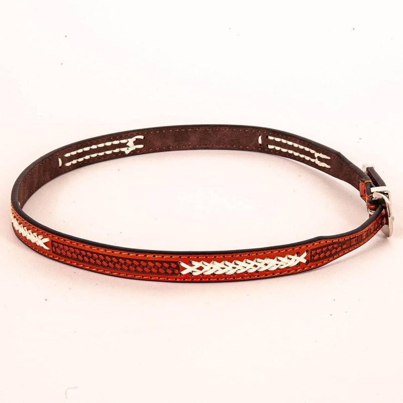 Fargo | Tooled Leather Cowboy Hat Band Brown