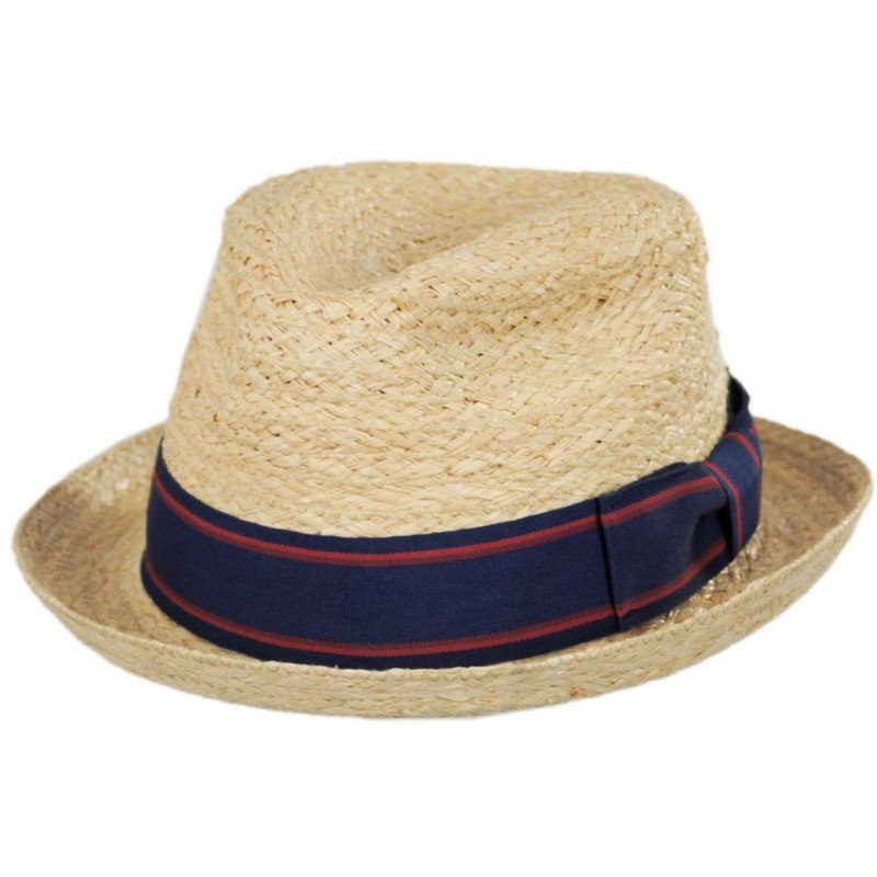 Golden Hill Raffia Straw Fedora Hat NATURAL S