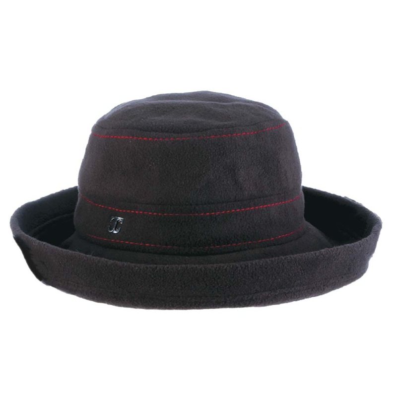 Microfleece Up Brim Winter Breton – John Callanan Hats Black Medium (57 cm)