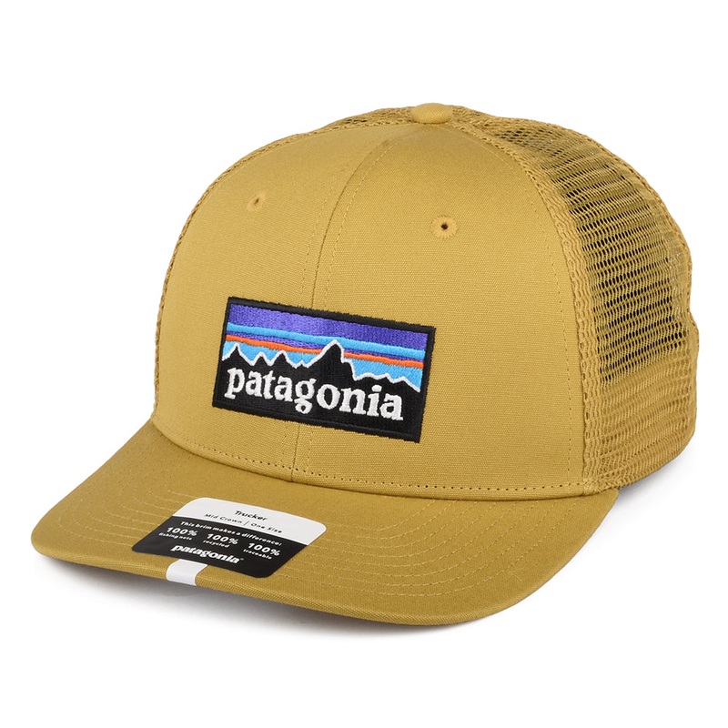 Patagonia Hats P-6 Logo Organic Cotton Trucker Cap – Mustard Adjustable