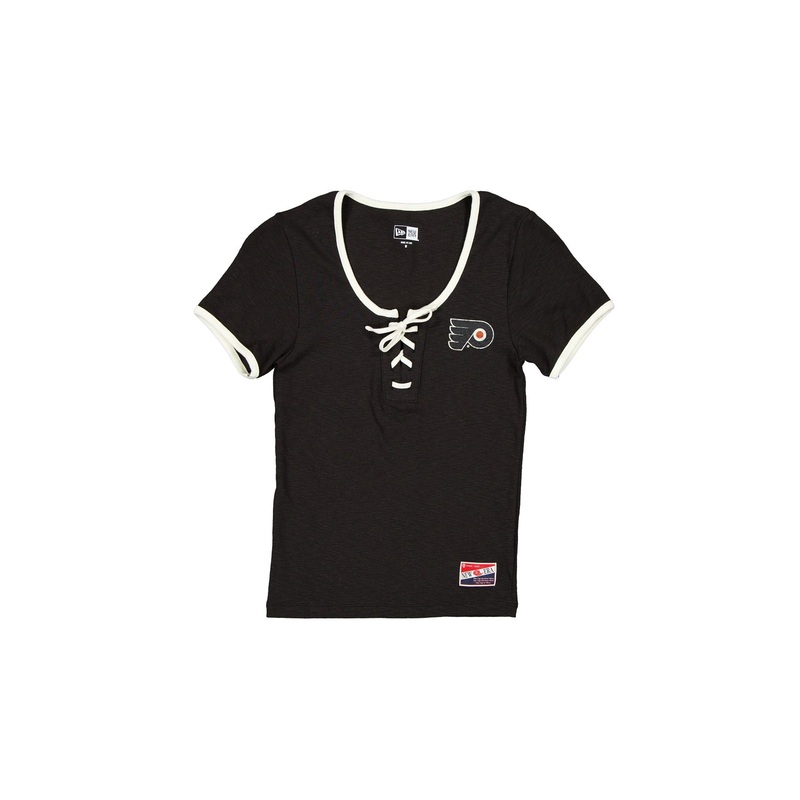 Philadelphia Flyers Throwback Tie Women’s T-Shirt XS