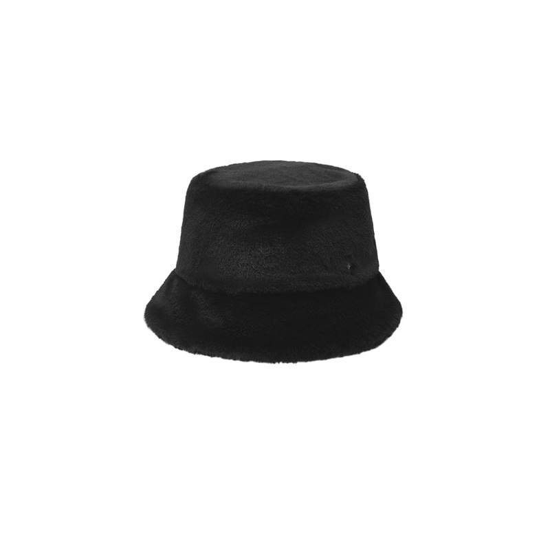 Saige Faux Fur Bucket Black One Size
