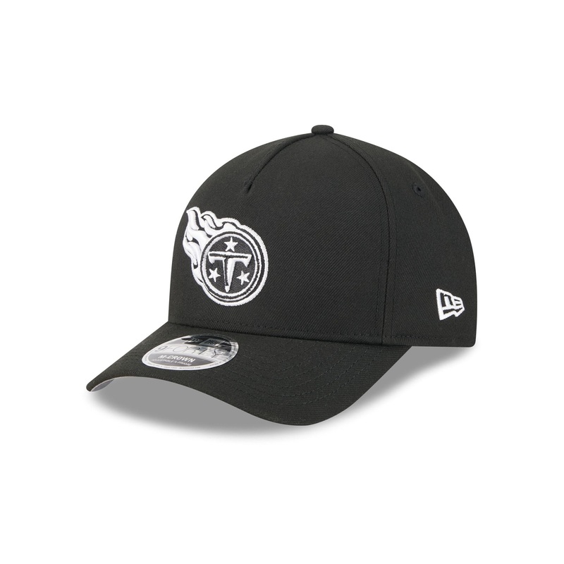 Tennessee Titans Black & White 9FORTY M-Crown A-Frame Snapback Hat One Size