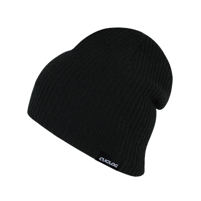 Uluru Slouch Beanie, Soft Knit Cap – Cuglog K036 Black