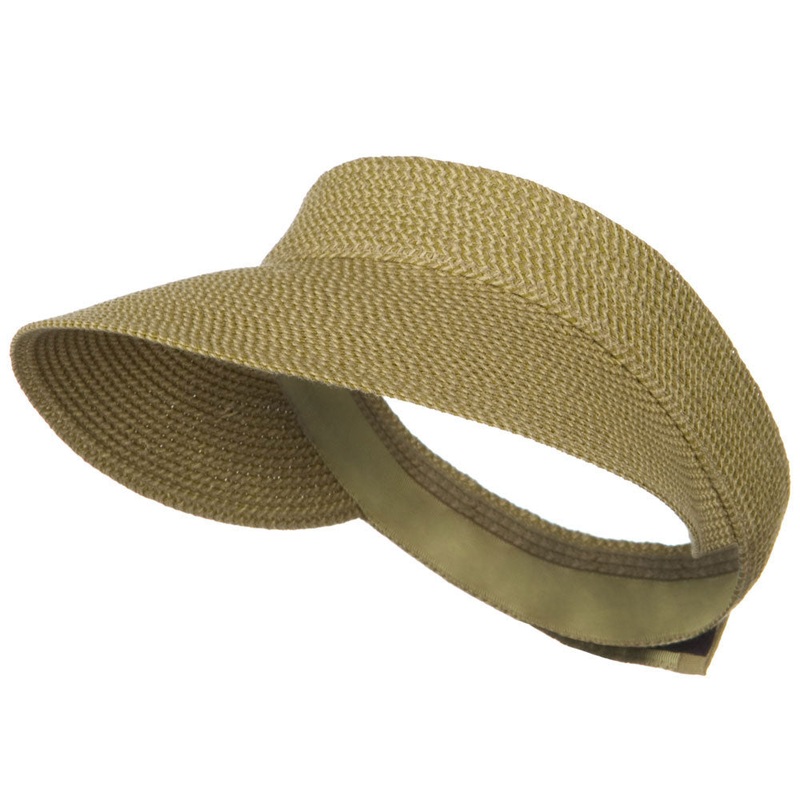 UPF50+ Regular Brim Velcrorized Back Visor Natural Black One Size