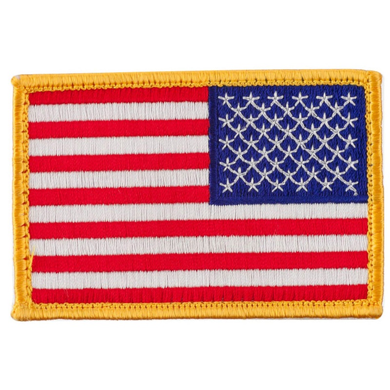 Velcro Patriotic Patches American Flag One Size