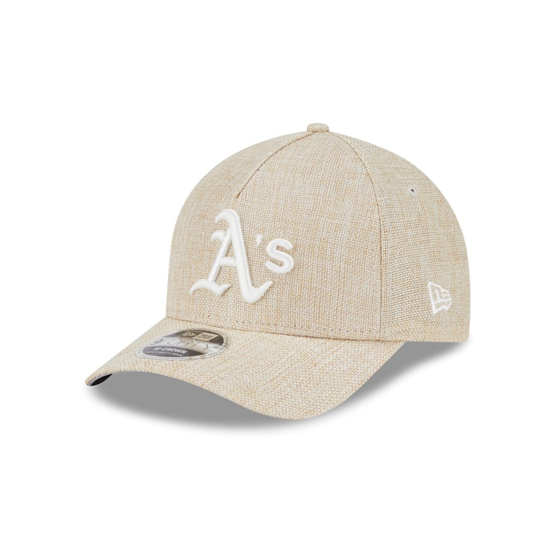 Athletics Cotton Weave Stone 9FORTY M-Crown A-Frame Snapback Hat One Size