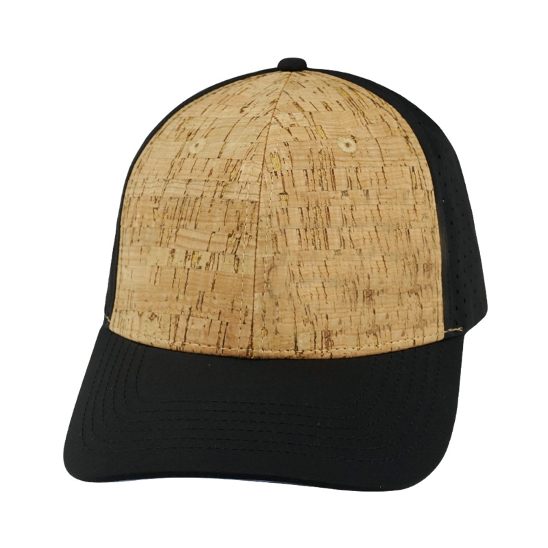 Blank – 6 Panel – Cork – Black (Unisex) – Laser Mesh