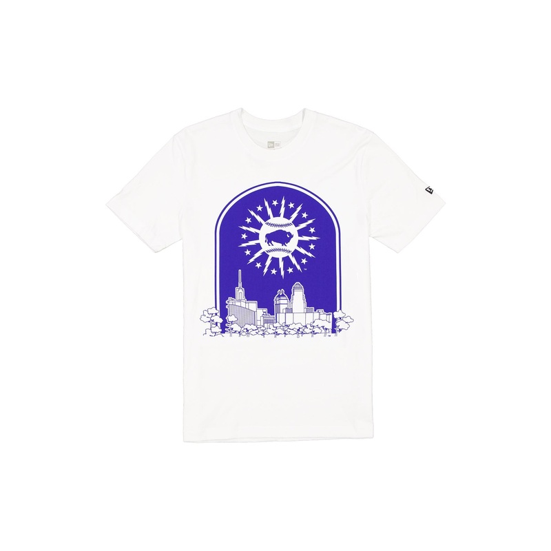 Buffalo Bisons Theme Night City White T-Shirt S