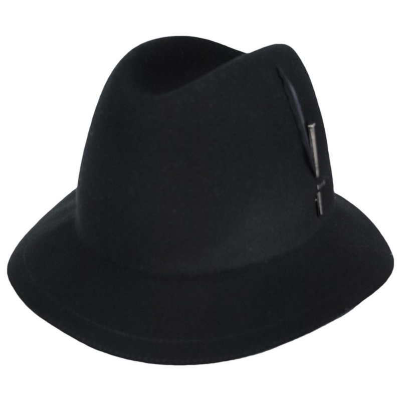 Caprole Wool LiteFelt Walker Trilby Hat BLACK S