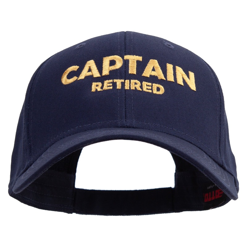 Captain Retired Embroidered Low Profile Cap Navy One Size