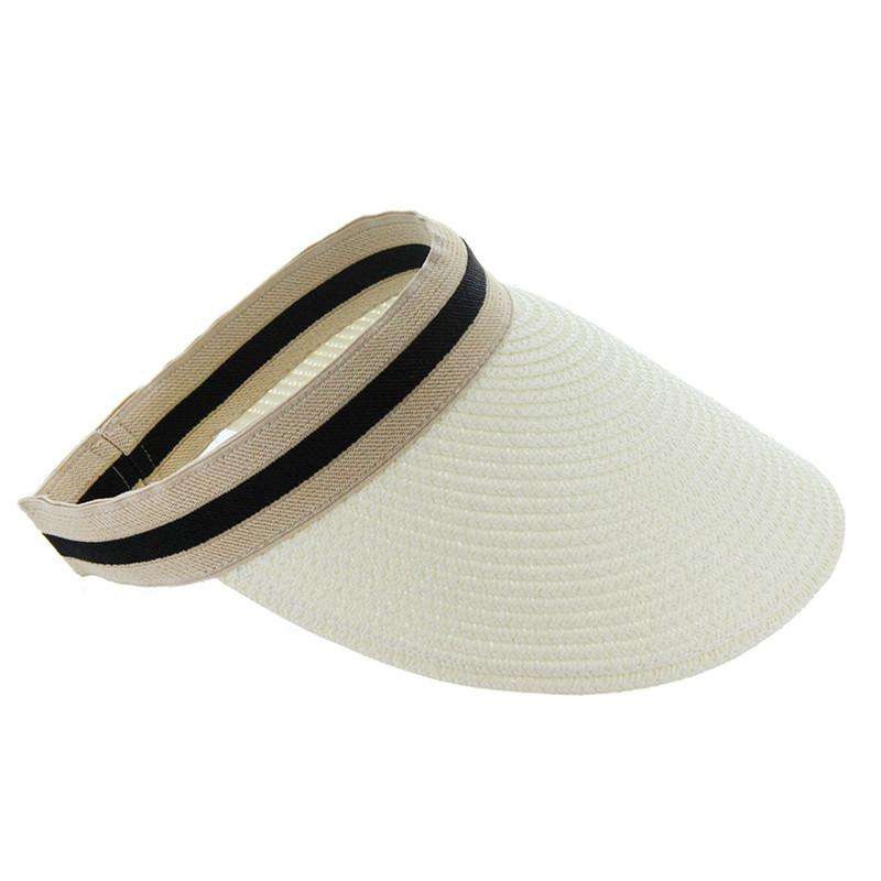 Clip On Sun Visor with Elastic Comfort Band White