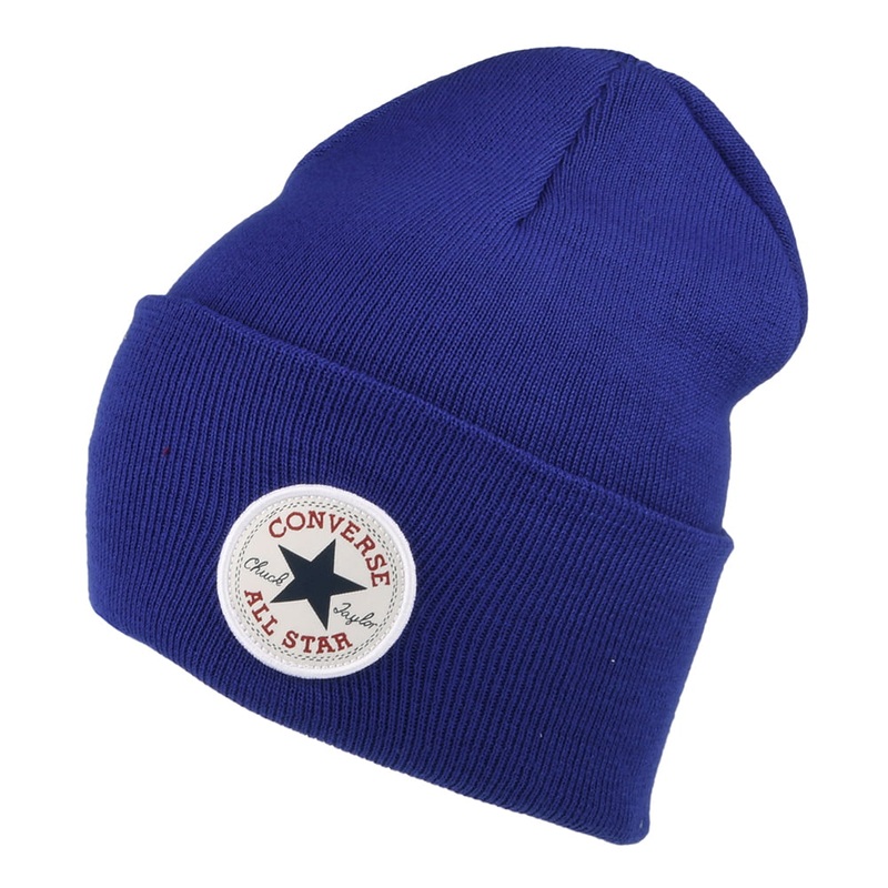 Converse Chuck Taylor Tall Cuffed Beanie Hat – Blue 1-Size