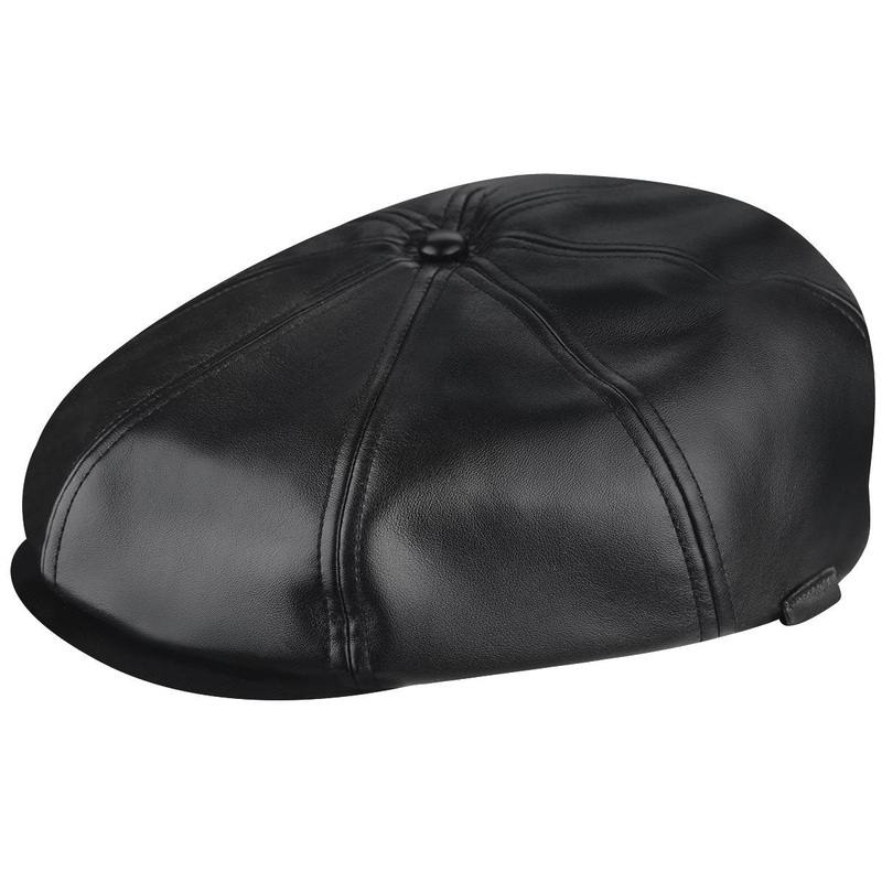 Faux Leather Cap Black S