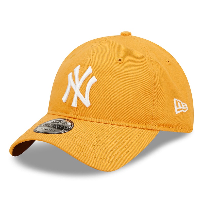 New Era 9TWENTY New York Yankees Baseball Cap – MLB League Essential – Mustard-White Adjustable