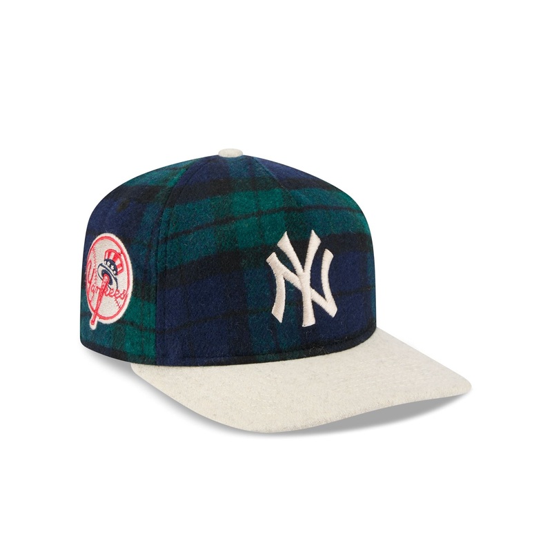 New York Yankees Plaid Letterman 19TWENTY Adjustable Hat One Size