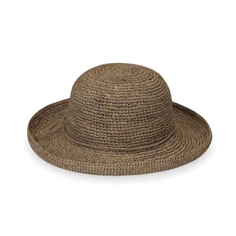 Petite Catalina Raffia Up Brim Hat – Wallaroo Hats for Small Heads Mushroom Small (56 cm)