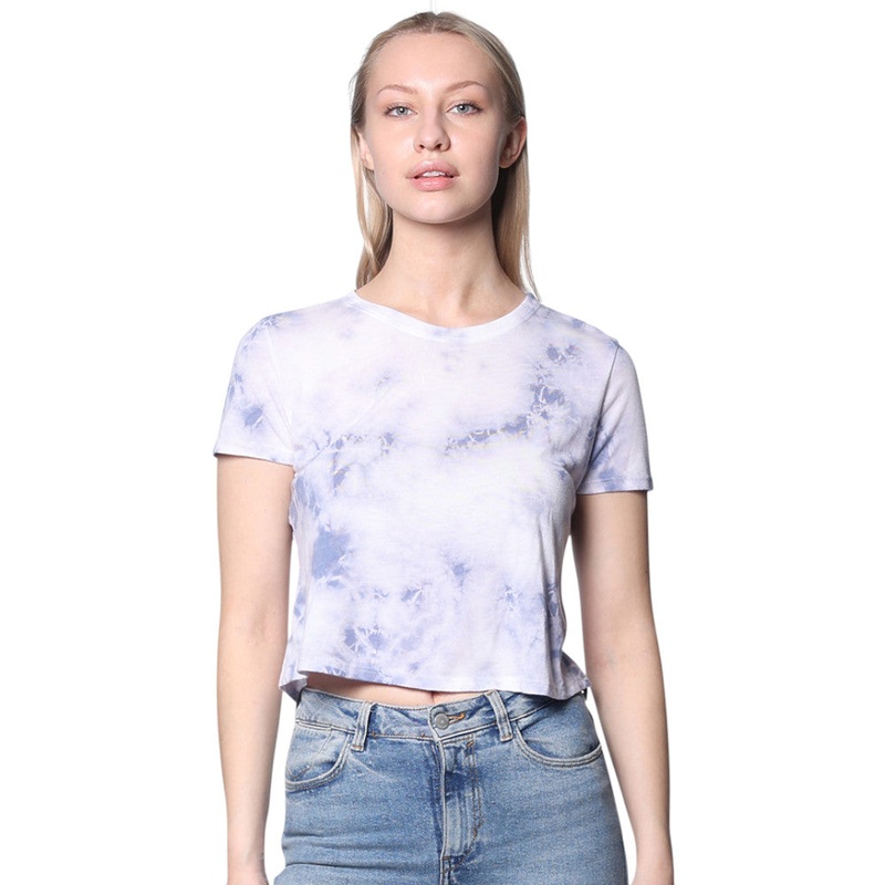 Royal Apparel 55155CTD Weekend Cloud Tie-Dye Boxy Crop Top Made in Infinity XS