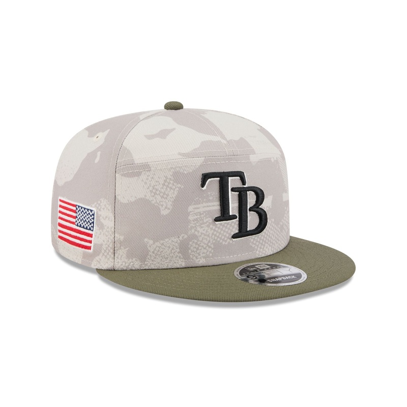 Tampa Bay Rays Armed Forces Day 2025 Split Panel 9FIFTY Snapback Hat One Size