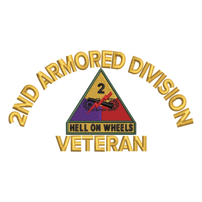 U.S. Army 2nd Armored Division Logo U.S. Army 2nd Armored Division Logo One Size