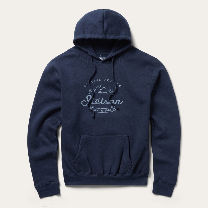 Vintage Desert Hooded Sweatshirt Blue XS