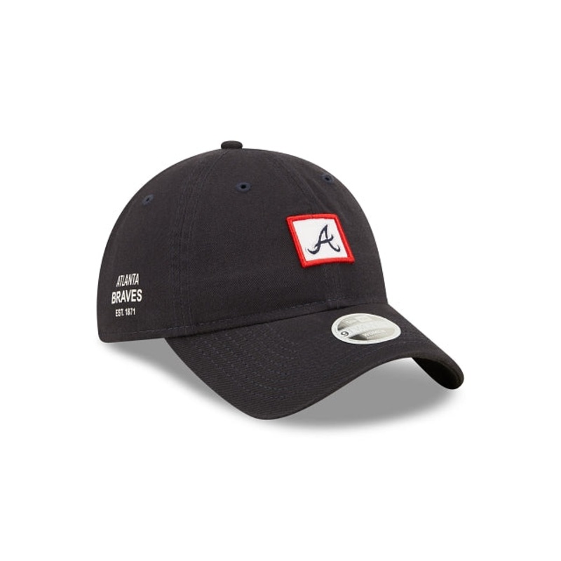 Atlanta Braves Mini Patch Women’s 9TWENTY Adjustable Hat One Size