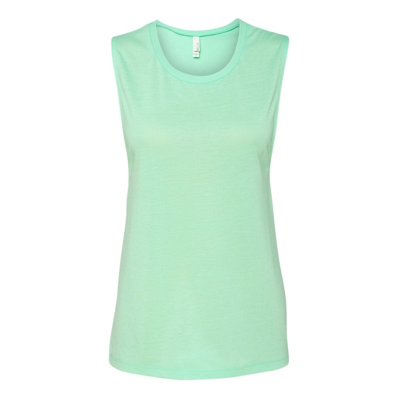 Bella + Canvas 8803 Women’s Flowy Scoop Muscle Tank – Mint Mint S