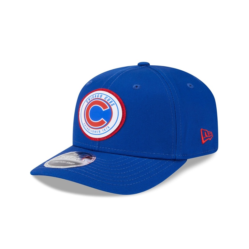 Chicago Cubs Circle Patch 9SEVENTY Stretch-Snap Hat One Size