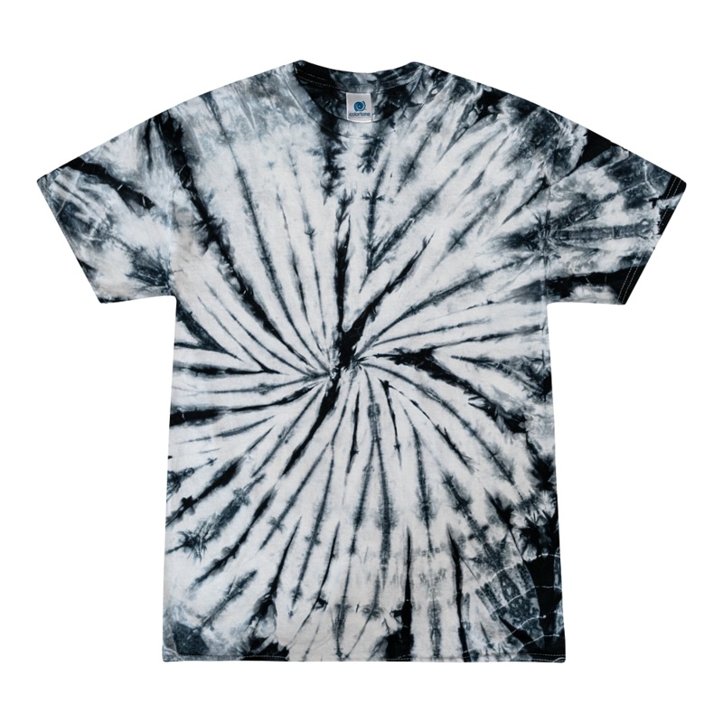 Colortone 1000 Multi-Color Tie-Dyed T-Shirt – Spider Wht & Blk Spider Wht & Blk S