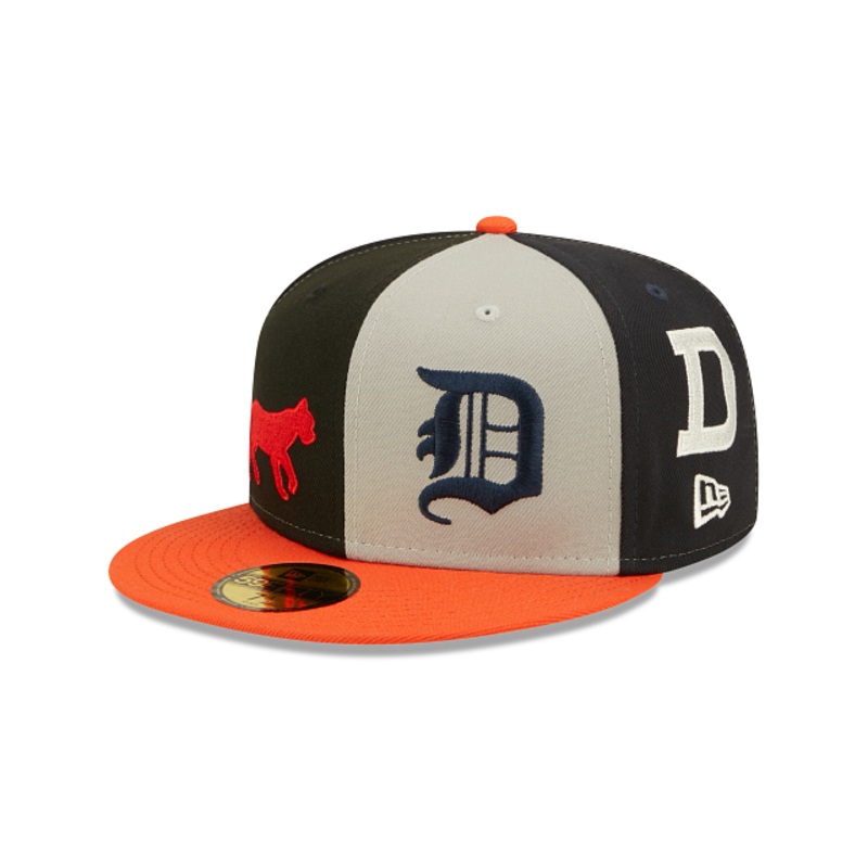Detroit Tigers Logo Pinwheel 59FIFTY Fitted Hat 7