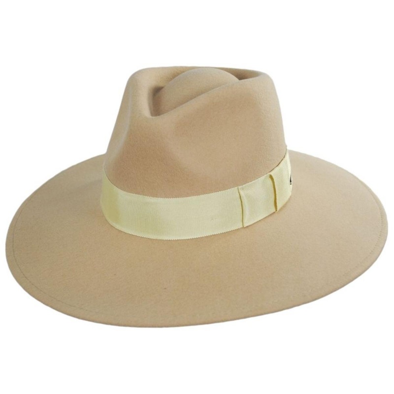 Joanna Wool Felt Fedora Hat WHEAT XS
