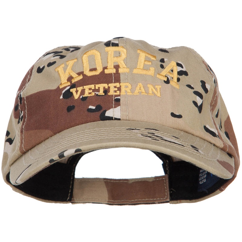 Korea Veteran Letters Embroidered Enzyme Camo Cap Desert One Size