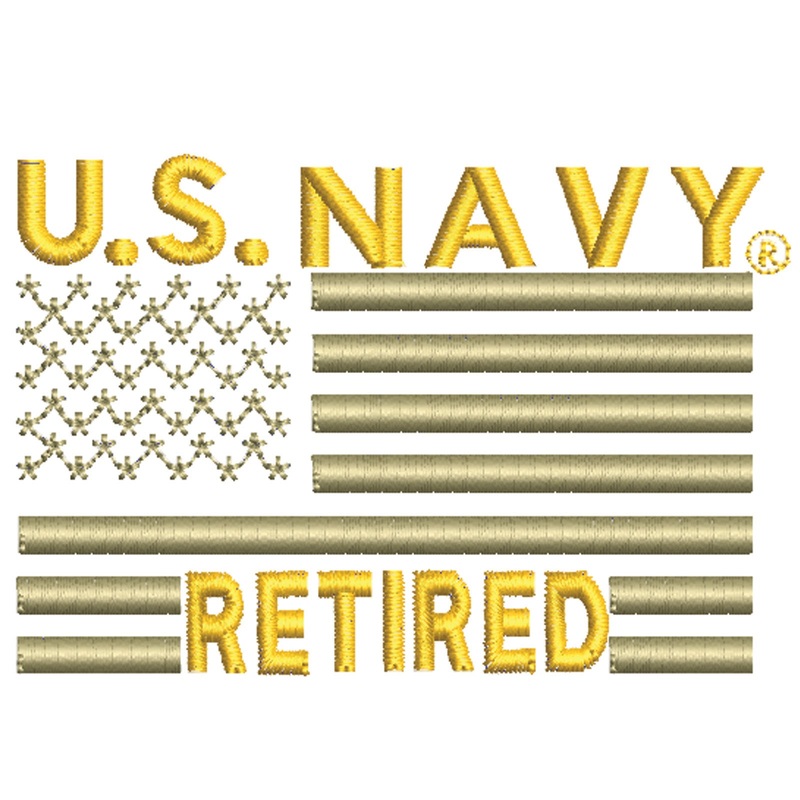 Licensed US Navy Retired Flag Logo Licensed US Navy Retired Flag Logo One Size