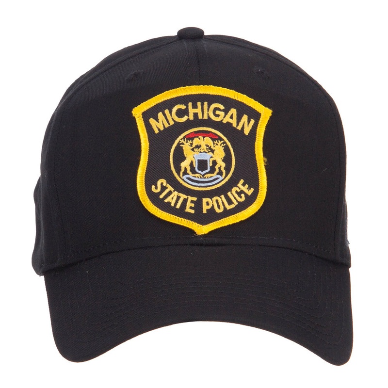 Michigan State Police Patched Cap Black One Size