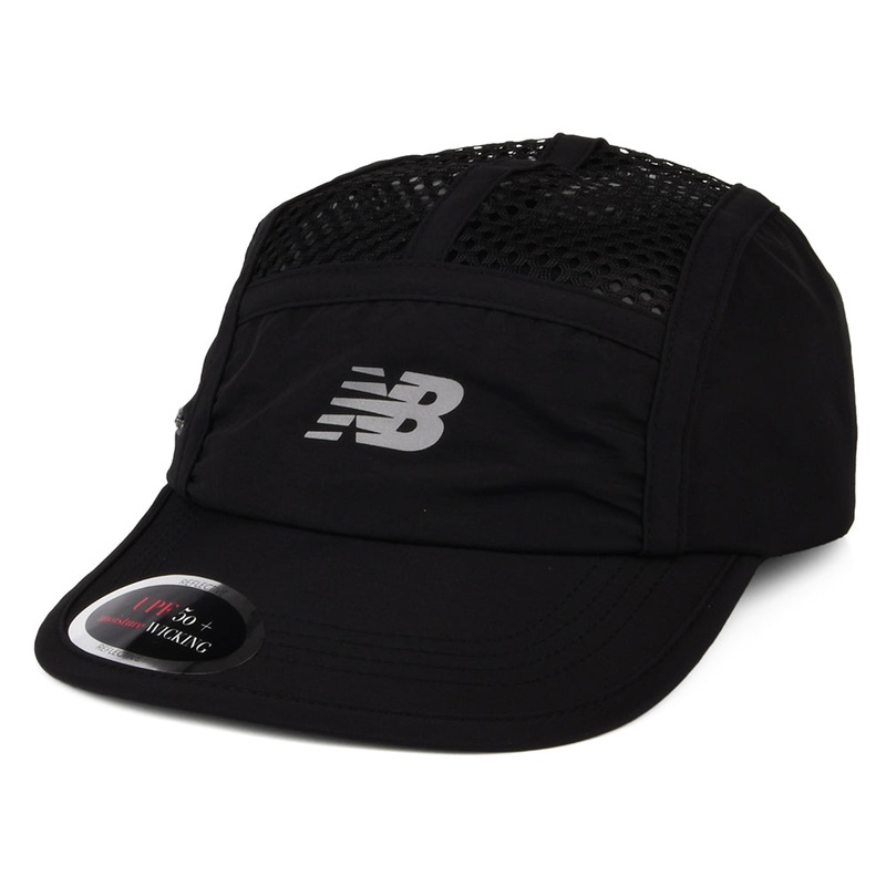 New Balance Hats Running Stash Packable 5 Panel Cap – Black Adjustable